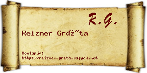 Reizner Gréta névjegykártya